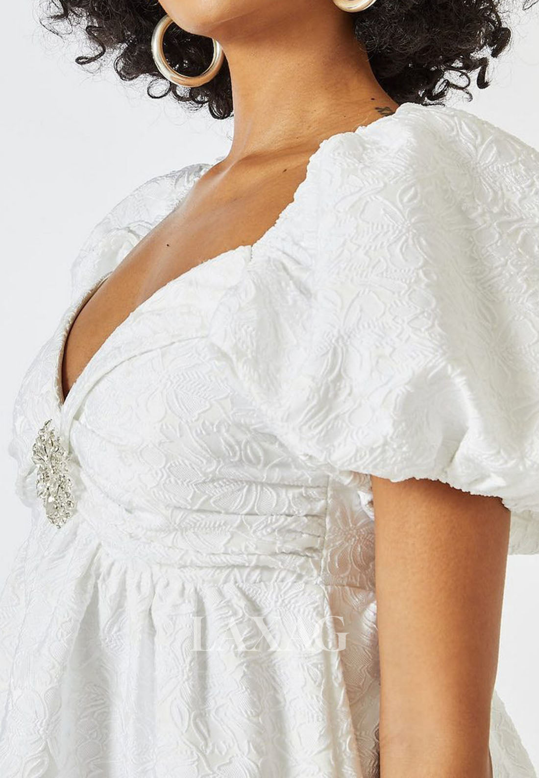 V-Neck Cap-Sleeves Beaded Applique Pleated Satin Short A-Line Party Homecoming Dress