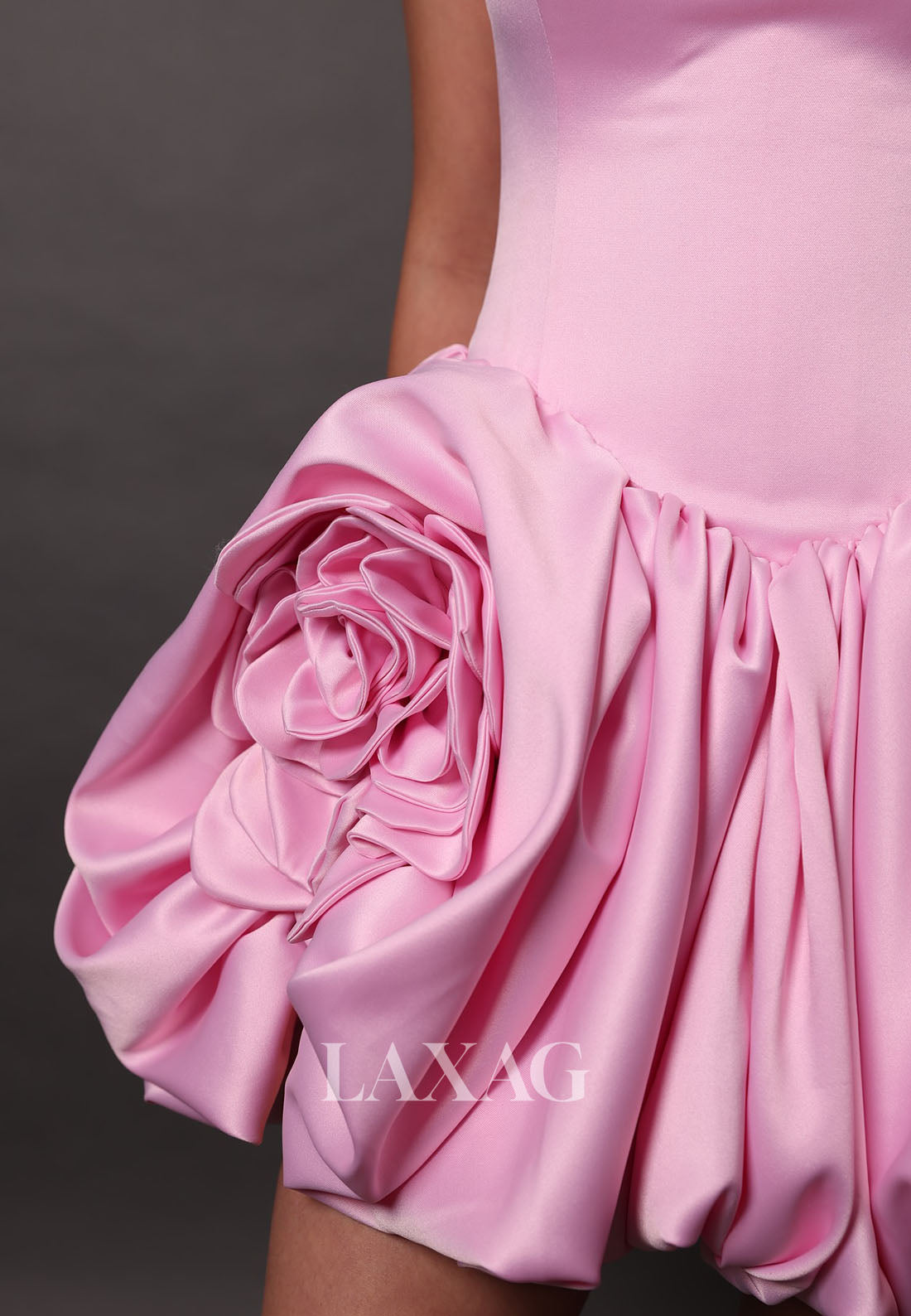 Square-Neck Straps Sleeveless Beaded Pleated Satin Short A-Line Party Homecoming Dress