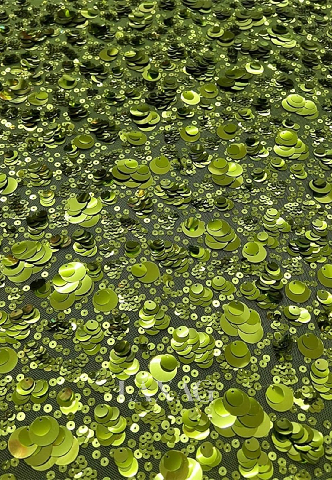 Asymmetrical V-Neck Long-Sleeves Sequined Satin Pleated A-Line Mother of the Bride Dress