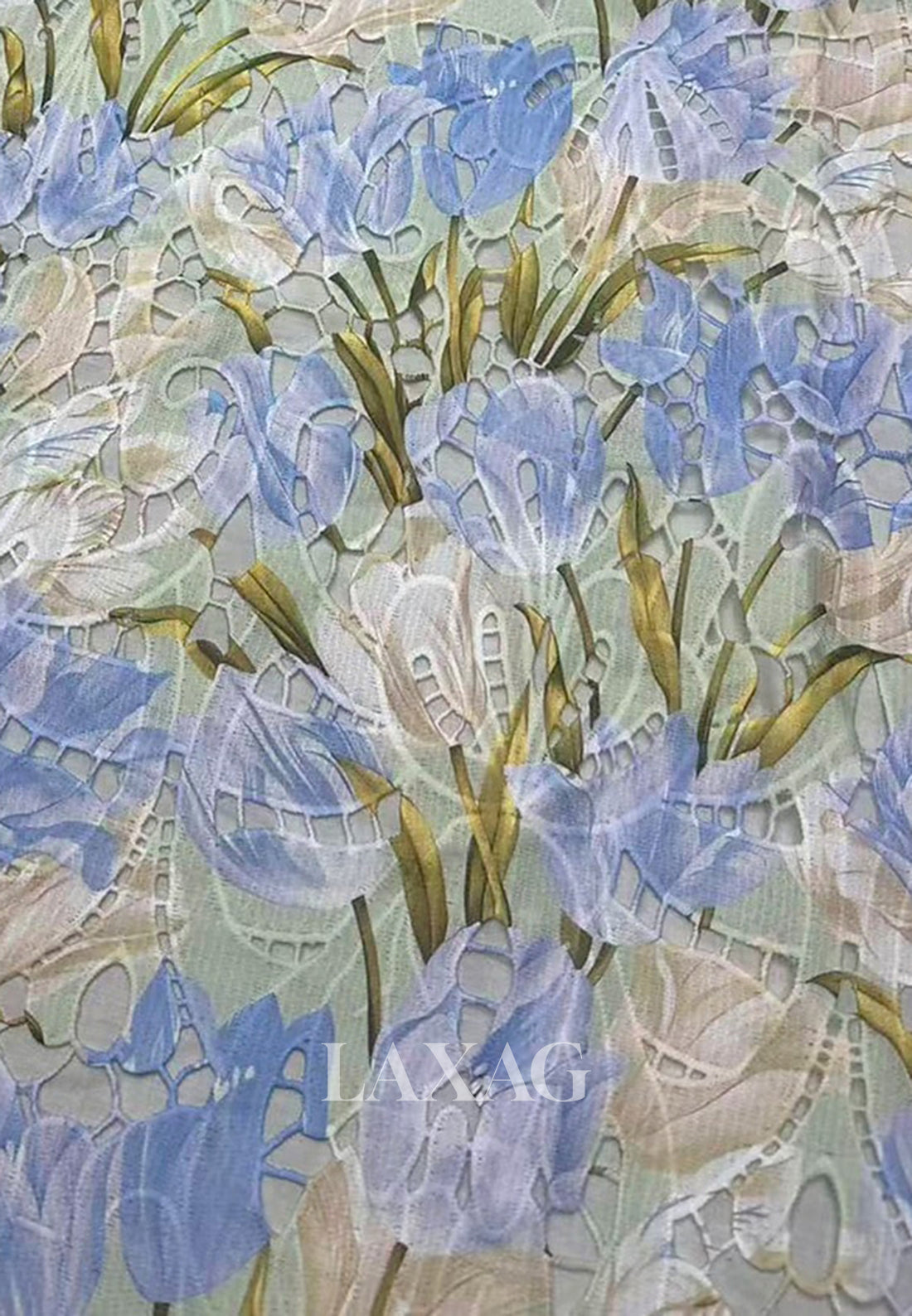 Scoop-Neck Long-Sleeves Print-Chiffon Pleated Floor-Length Mermaid Mother of the Bride Dress