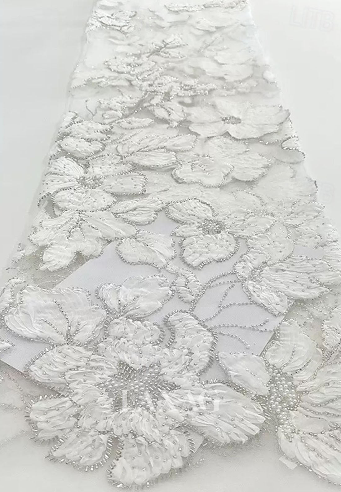 Asymmetrical-Neck Beaded Floral-Applique A-Line Evening Dress Off-Shoulder Satin Pleated Formal Gowns