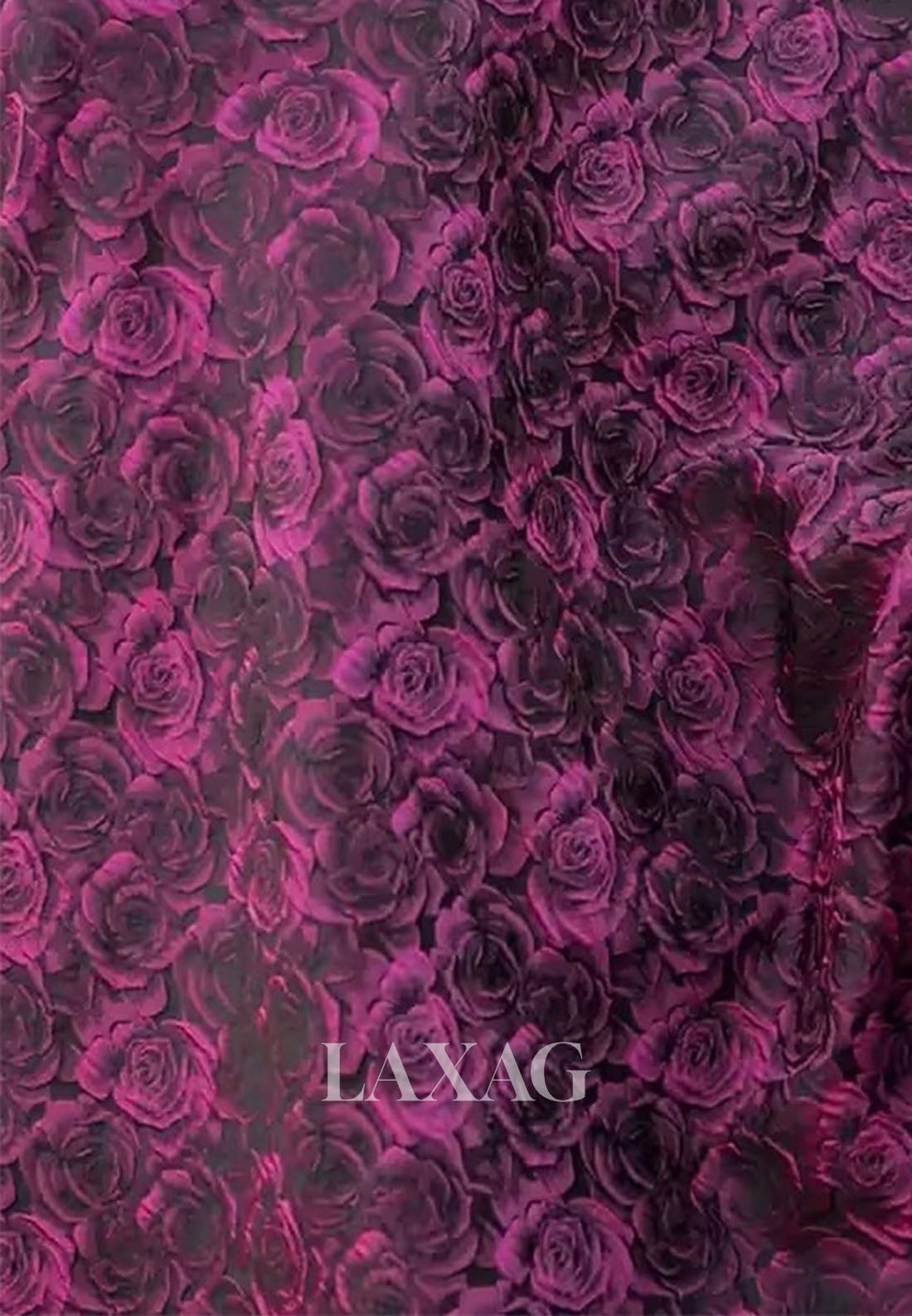 V-Neck Long-Sleeves Pleated Satin Formal Gowns Floor-Length Jacquard Mermaid Evening Dress