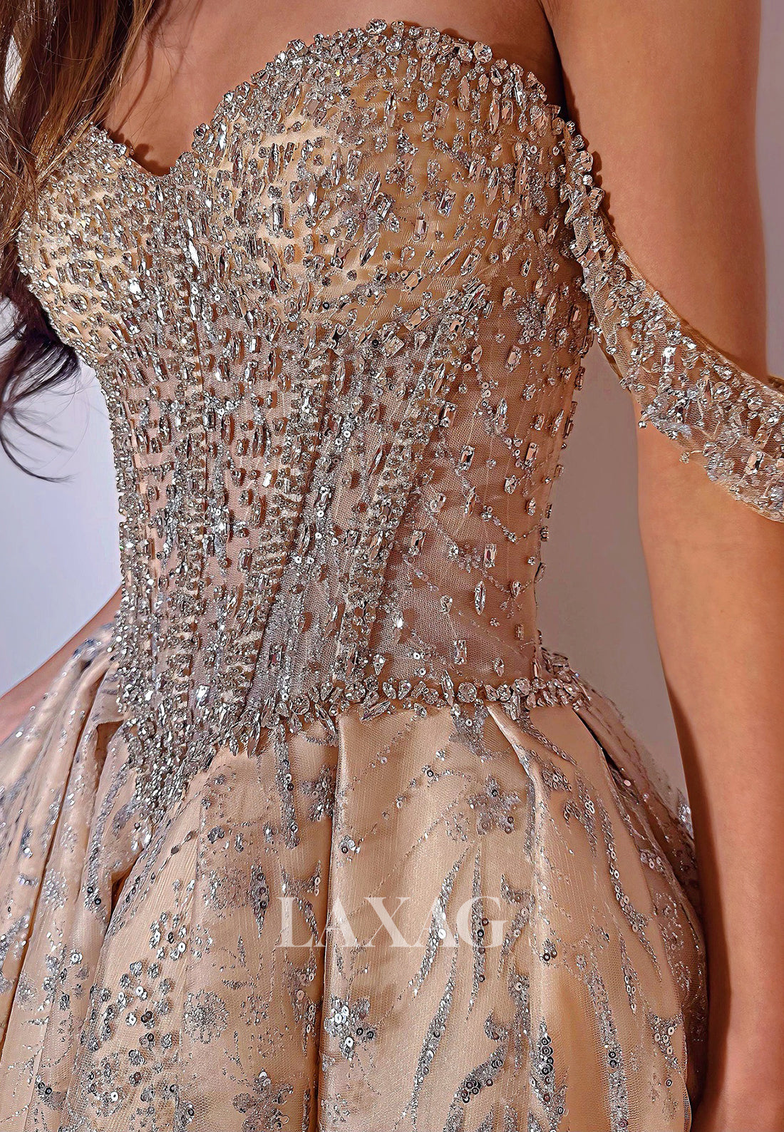 Sweetheart Sleeveless Beaded Sequined Pleated Tulle A-Line Party Homecoming Dress