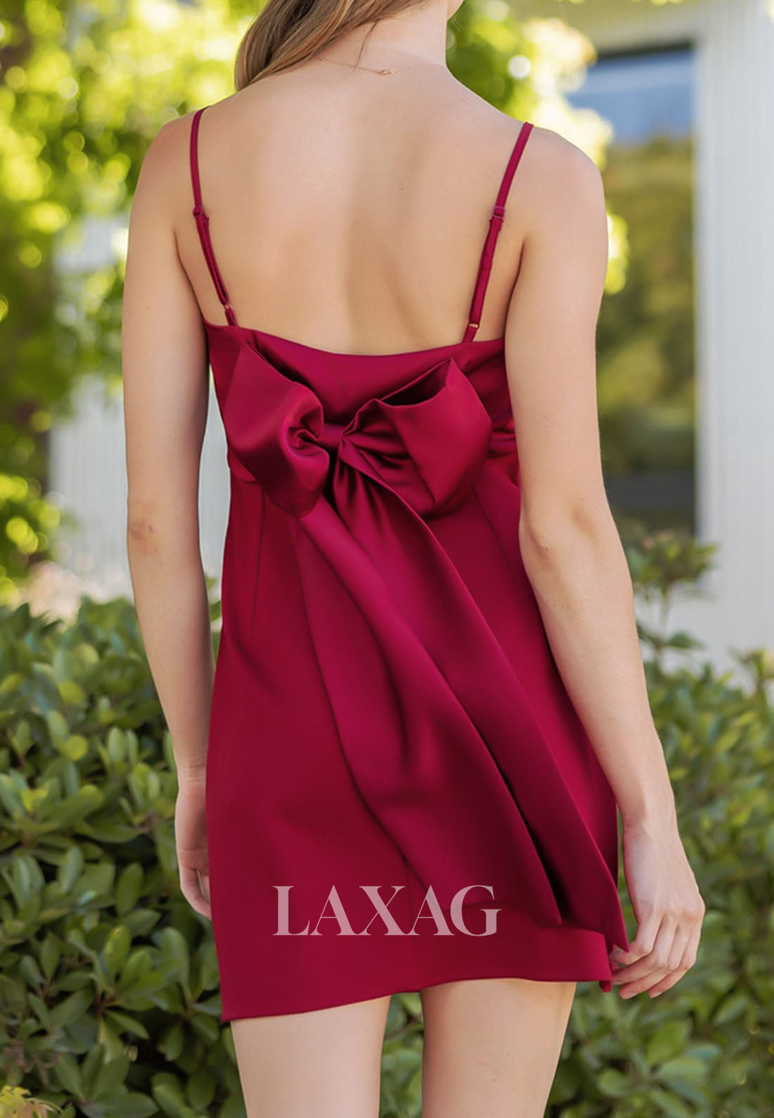 Spaghetti Straps Sleeveless Tube Top Satin Pleated A-Line Party Homecoming Dress