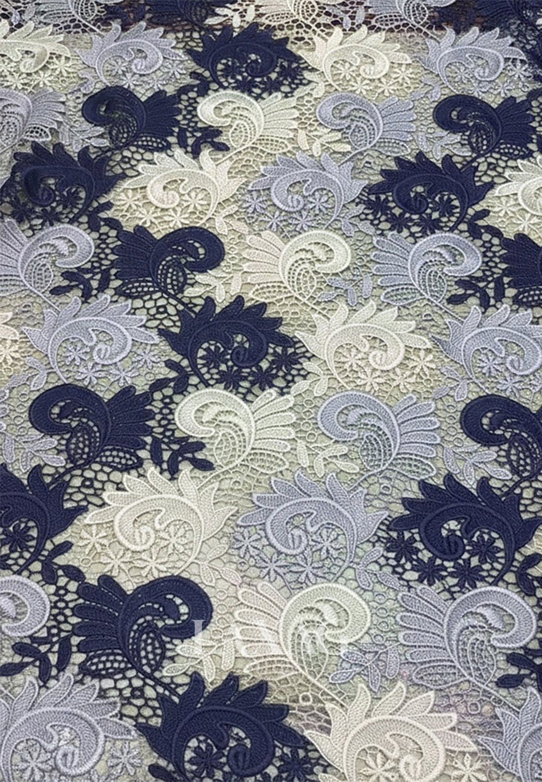 Scoop-Neck Half-Sleeves Multi-Color Lace&Chiffon Pleated A-Line Mother of the Bride Dress