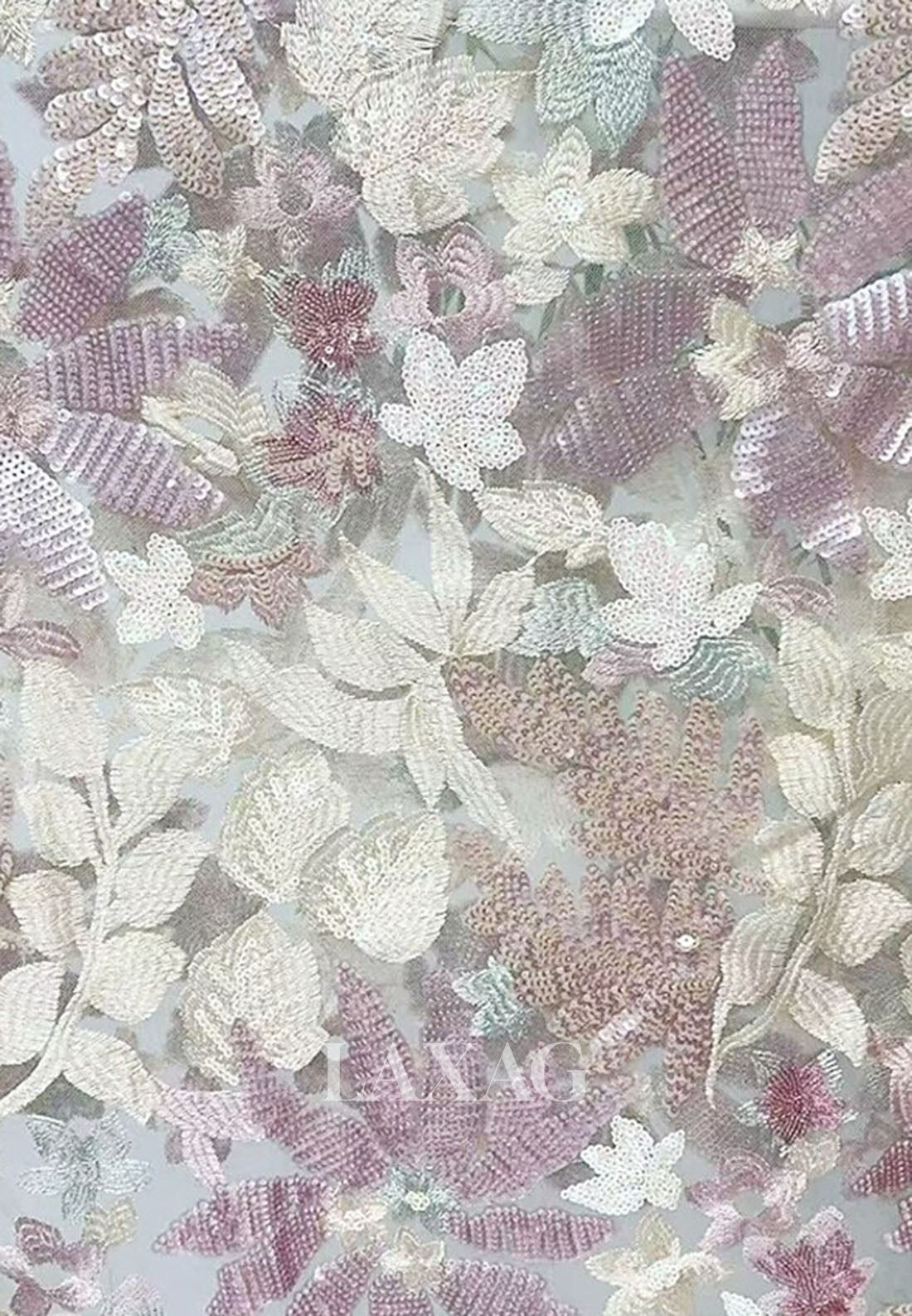 V-Neck Collared 3/4-Sleeves Mermaid Evening Dress Sequined Jacquard Satin Formal Gowns