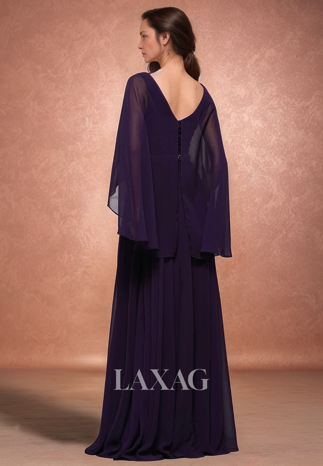 Sleeveless V-Neck Pleated Cocktail Gowns Beaded Tulle A-Line Mother of the Bride Dress with Overlay