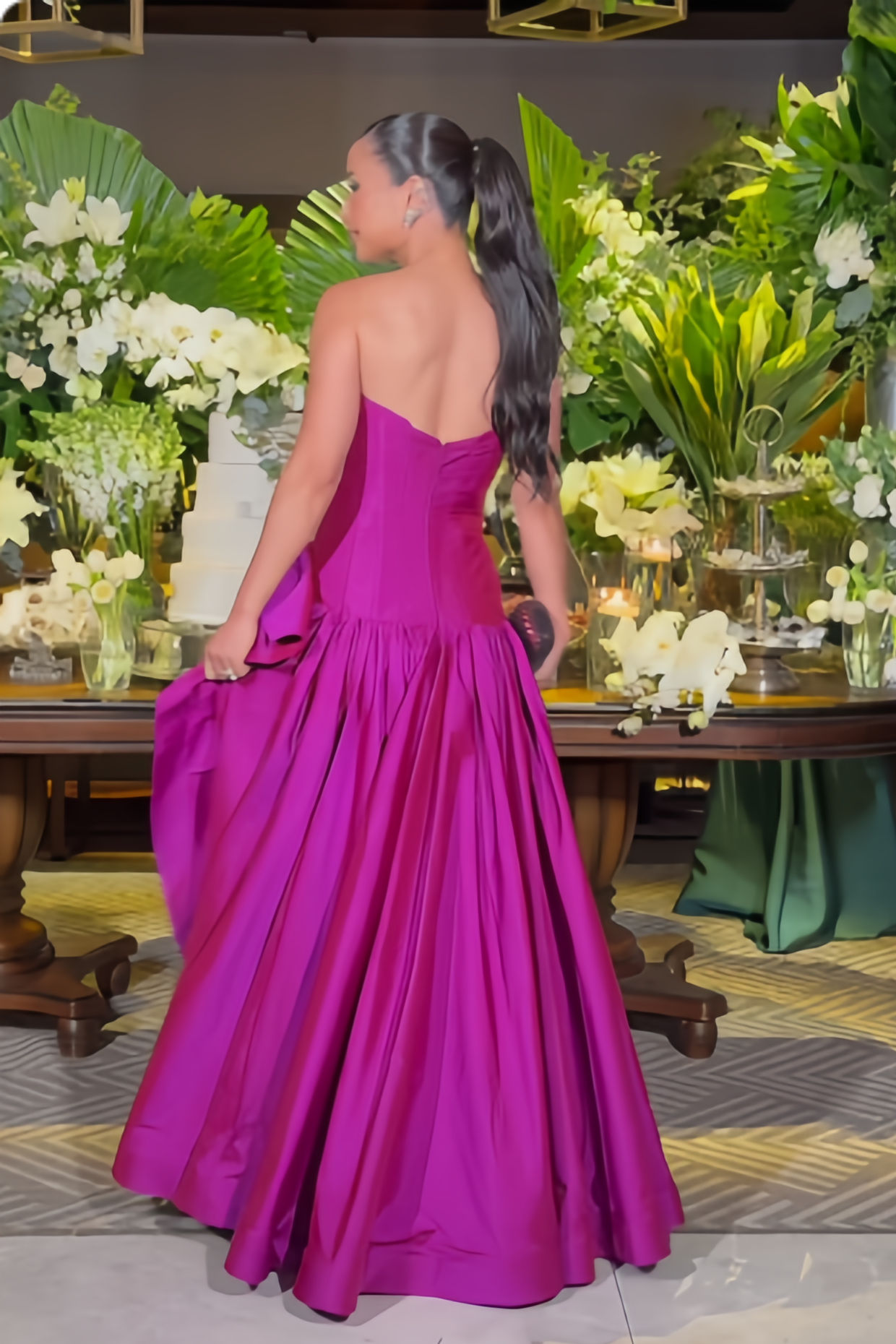 Tube Top Off-Shoulder Sleeveless Floor-Length Satin A-Line Prom Dress with High Slit