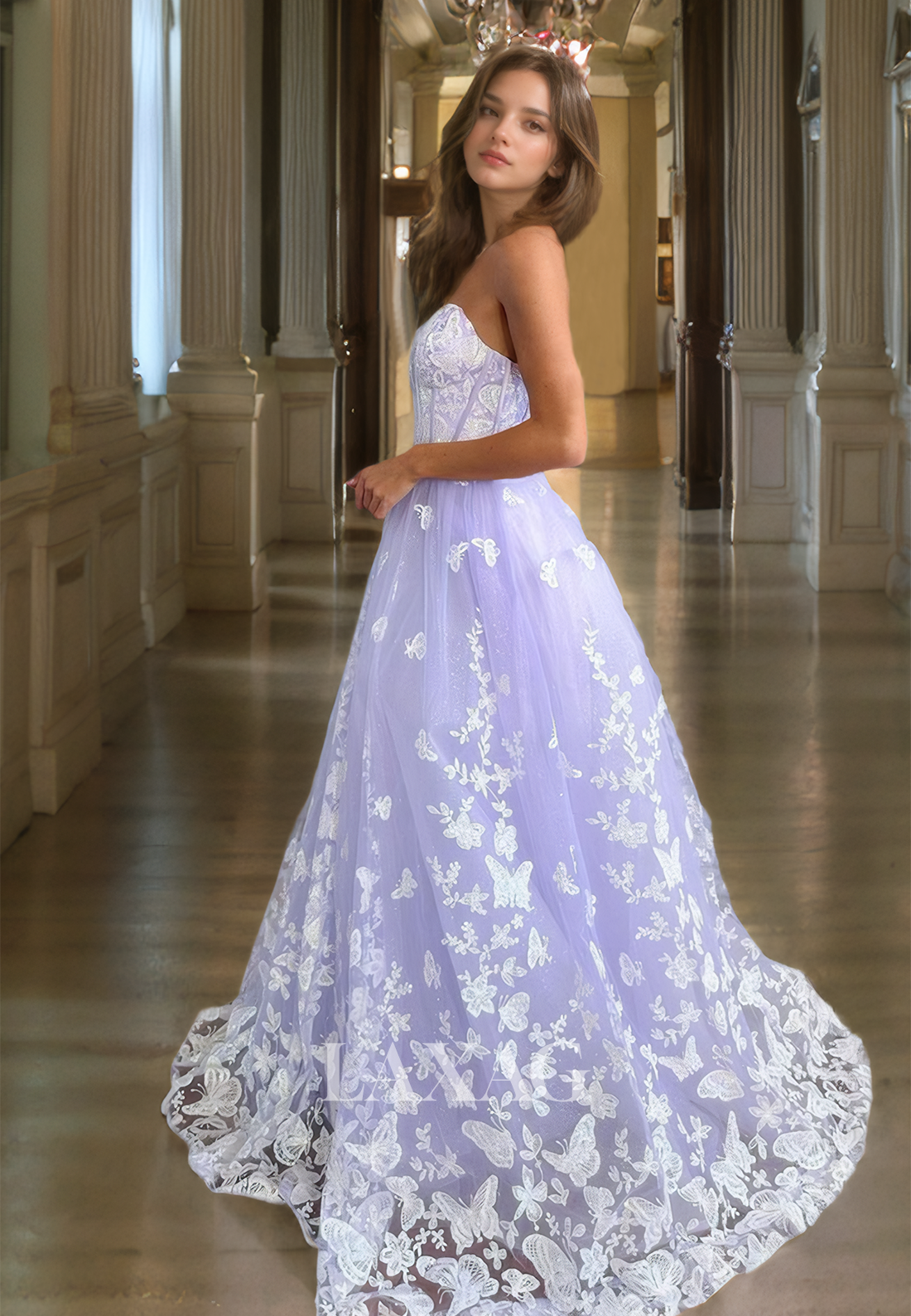 Sweetheart Off-Shoulder Lace A-Line Prom Dress Sleeveless Applique Formal Dinner Gowns with Train Sweetheart Off-Shoulder Lace A-Line Prom Dress Sleeveless Applique Formal Dinner Gowns with Train