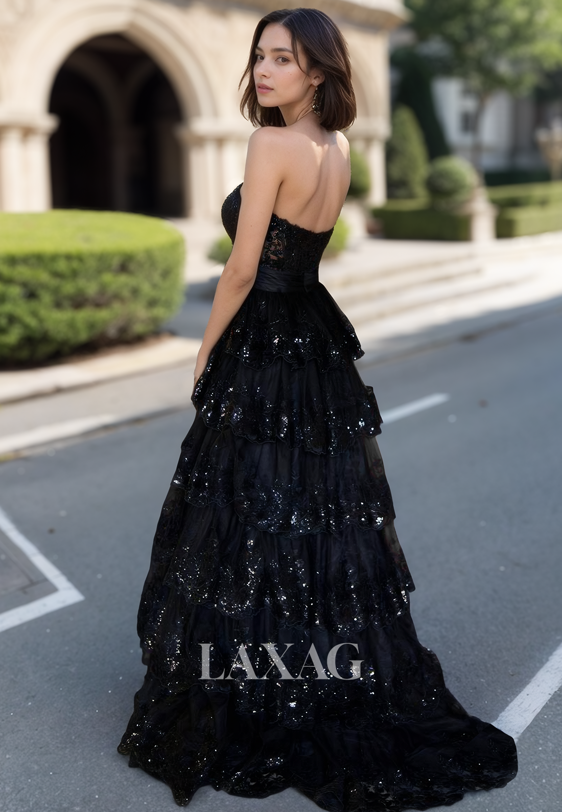 Sweetheart Off-Shoulder Sleeveless Evening Gowns Sequined Beaded Applique A-Line Prom Dress