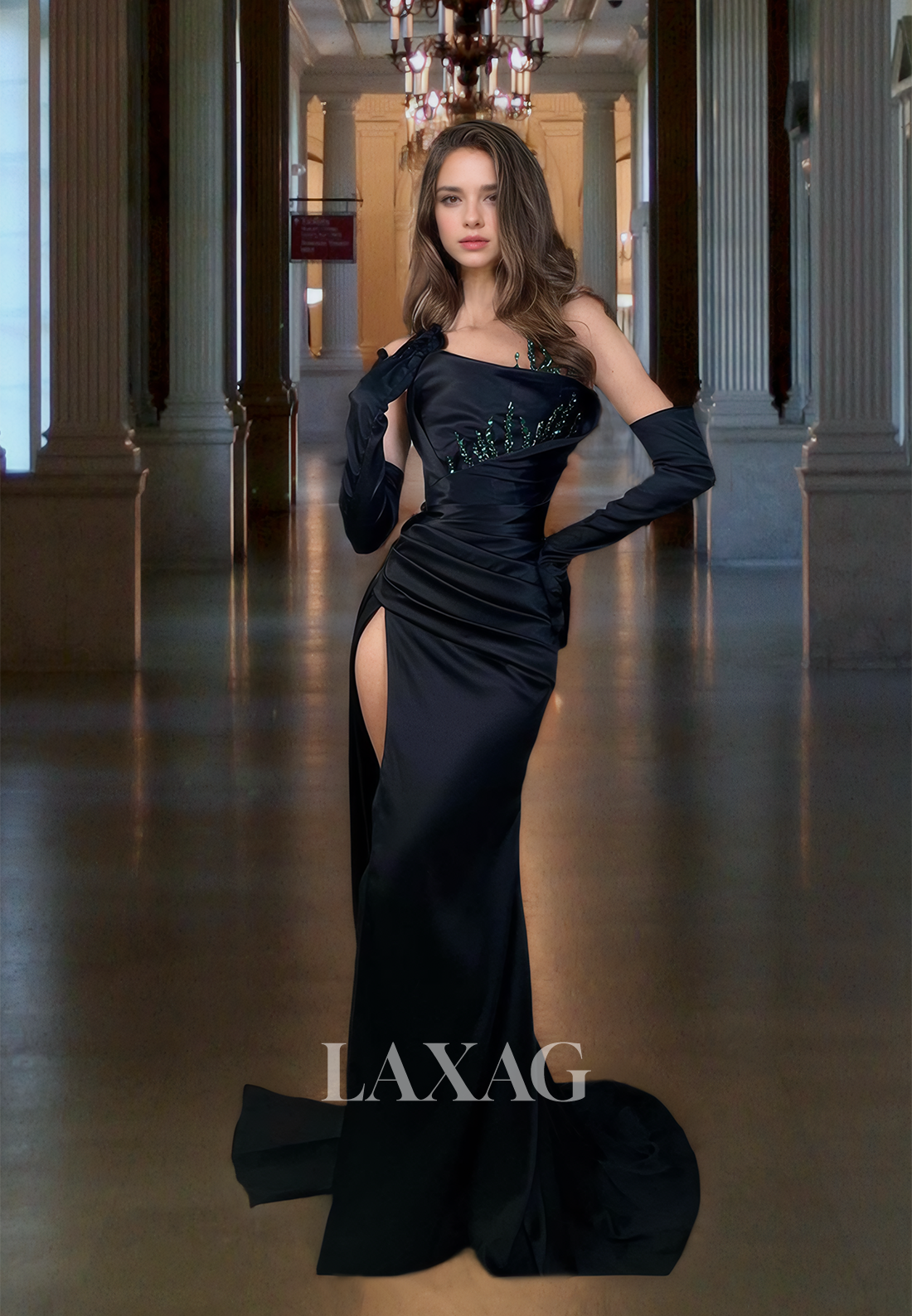 black satin holiday dress Black Satin Bustier Tiered Babydoll Mini Dress