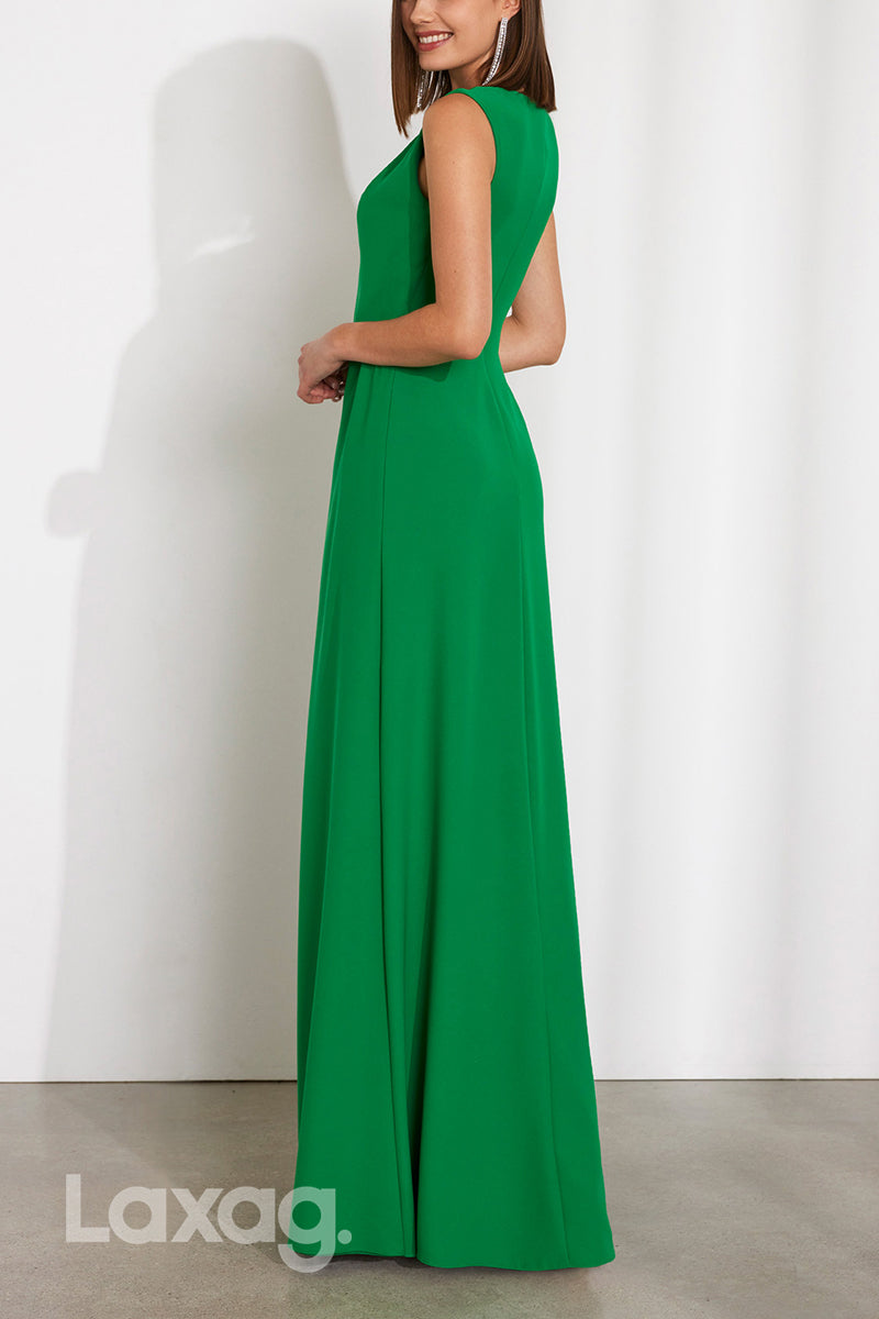 22807 - فستان سهرة رسمي أنيق بدون أكمام بتصميم A-line لحفلات الكوكتيل