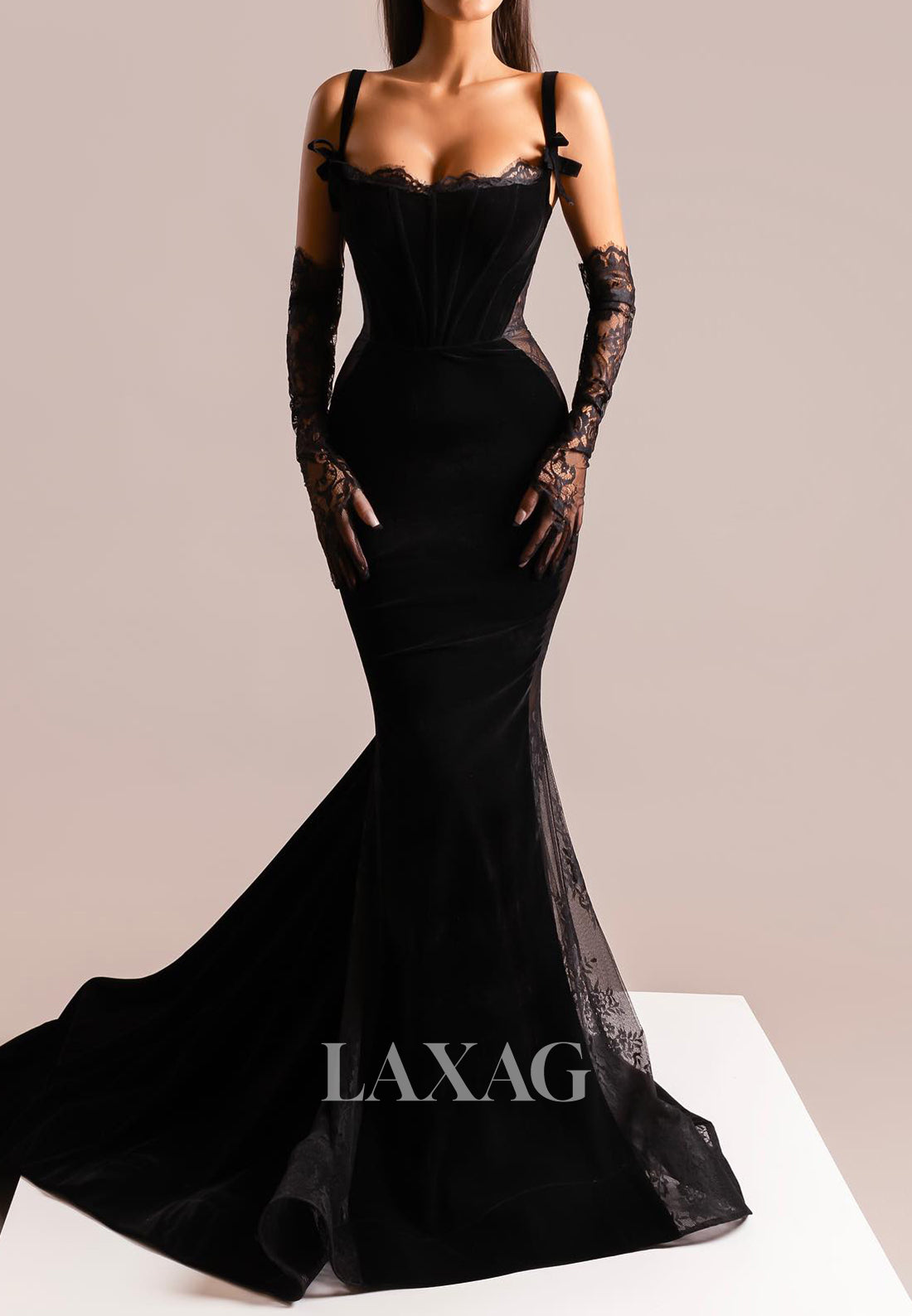 lace illusion prom dress Illusion Beaded Silver Lace 3D Rosette Mermaid Prom Dress