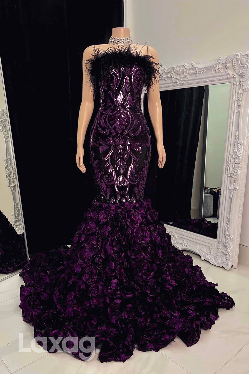 black and purple mermaid dress Purple Black Evening Dresses Mermaid Sweetheart Satin Lace Backless Long Evening Gown Prom Dress Prom Gown
