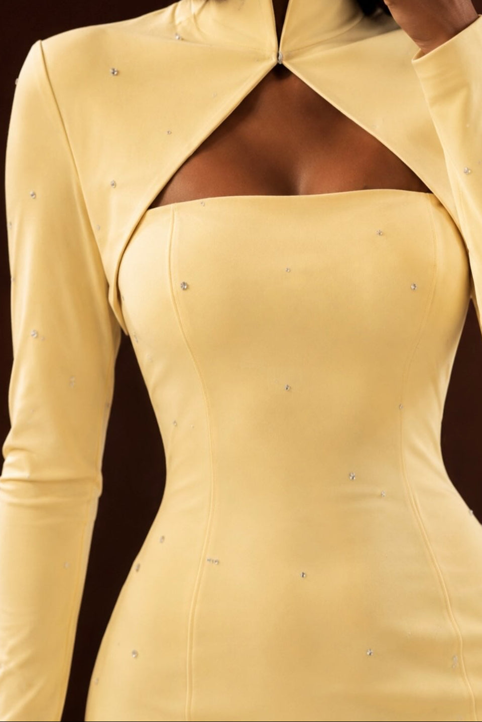 Cutout Bolero Collar Mermaid Evening Gown