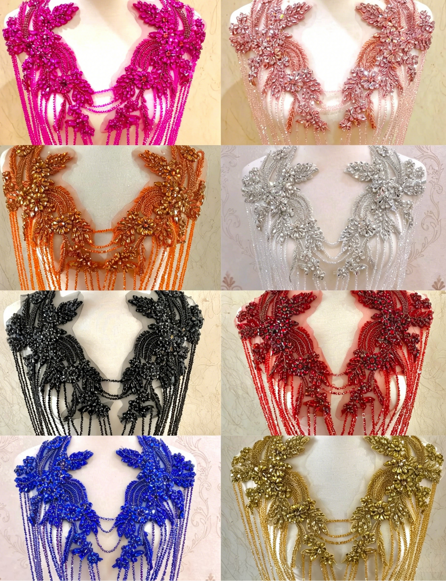 Plunging Neckline Beaded Fringe Mini Dress