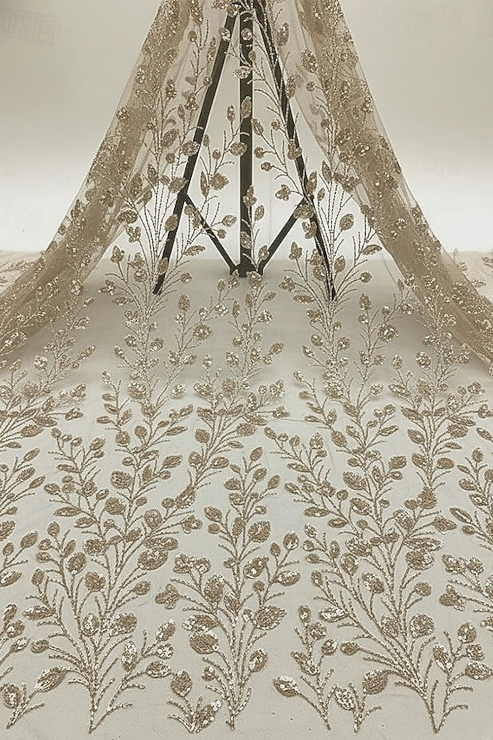 Sequin Illusion Sleeve A-Line Formal Evening Dress