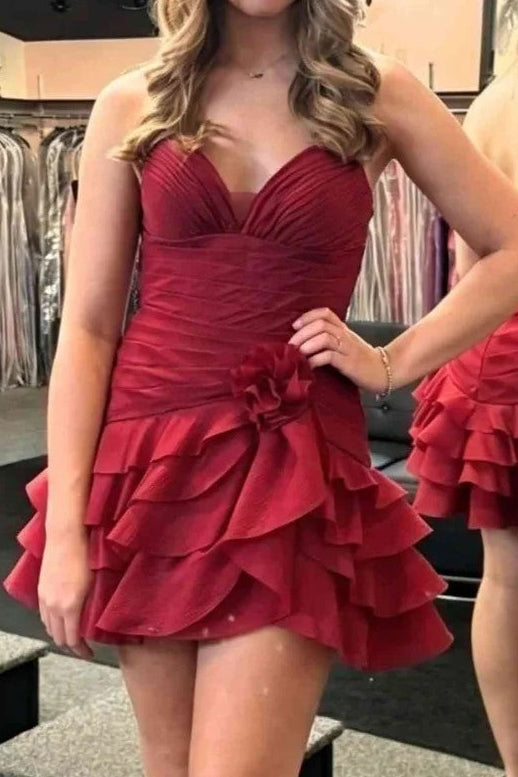 Tiered Halter Ruffled Mini Dress
