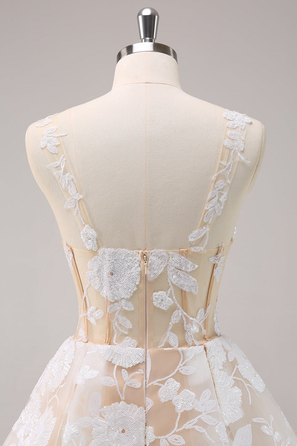 Embroidered Lace Corset Short Homecoming Dress