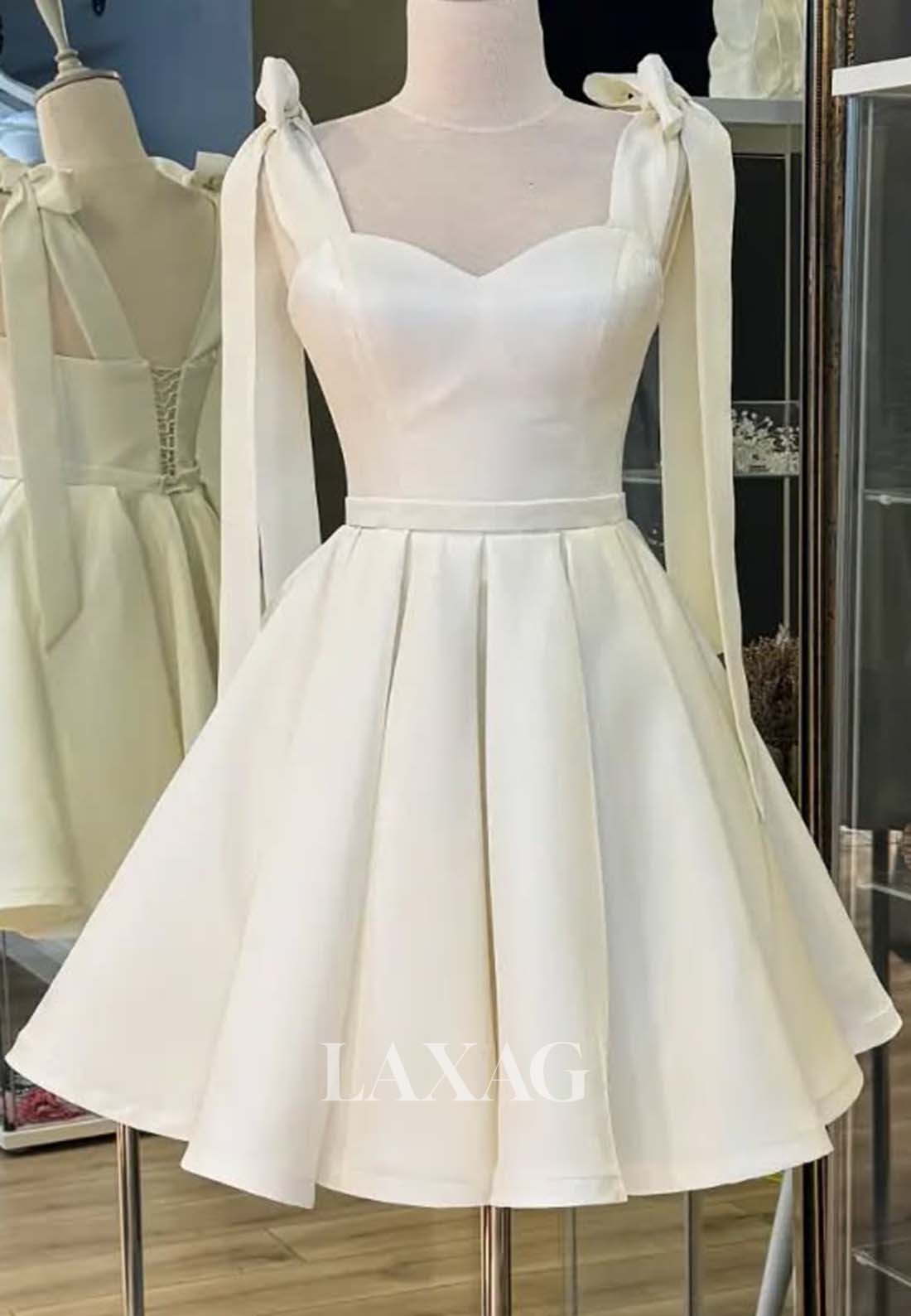 Simple Sweetheart Off-Shoulder Sleeveless Pleated Satin Short A-Line Party Homecoming Dress