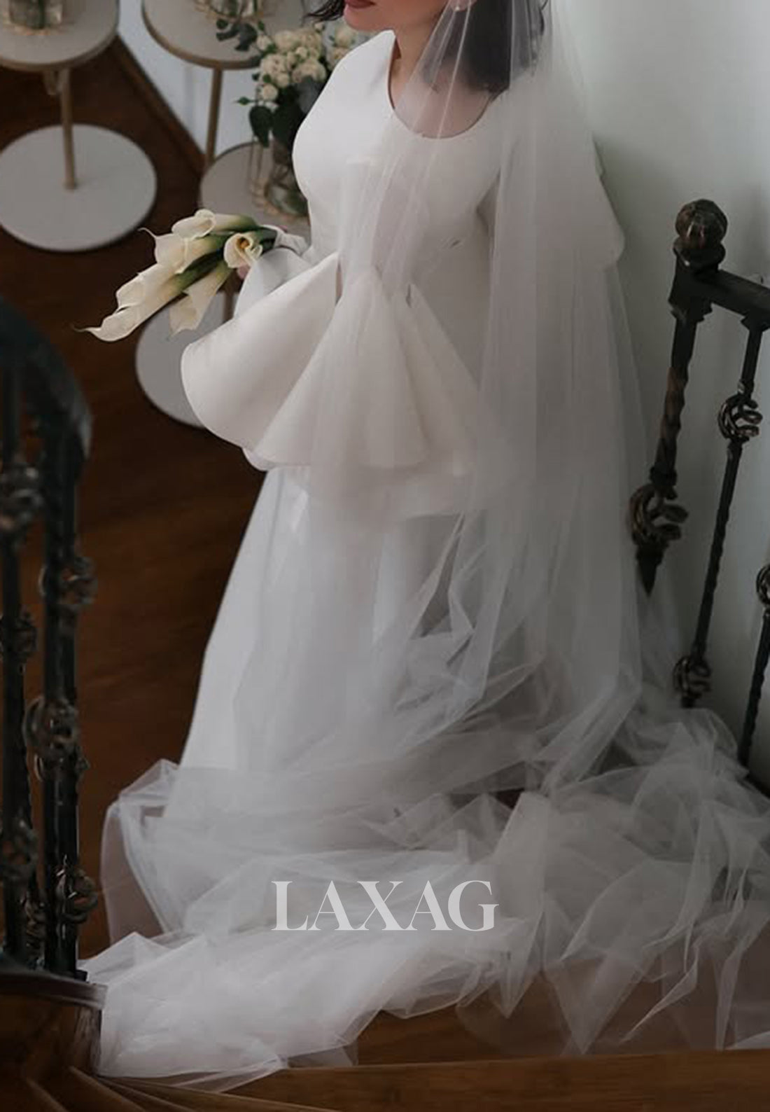 mermaid wedding dress with bell sleeves Bell Sleeves Lace Wedding Dresses Sweetheart Mermaid Bridal Gowns fg72 formalgowns
