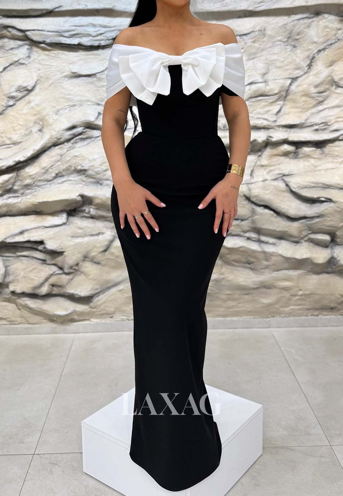 bow top off shoulder dress DOLLY Luxury Deep Green Big Bow Off Shoulder Tube Top Pleated Hip Date