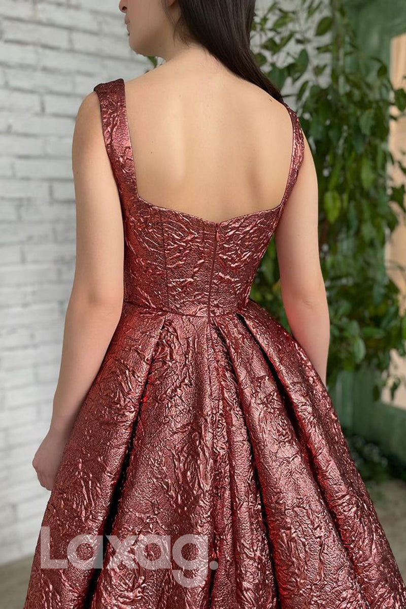 20722 - Double Straps Sweetheart High Split Long Prom Dress with Pockets|LAXAG