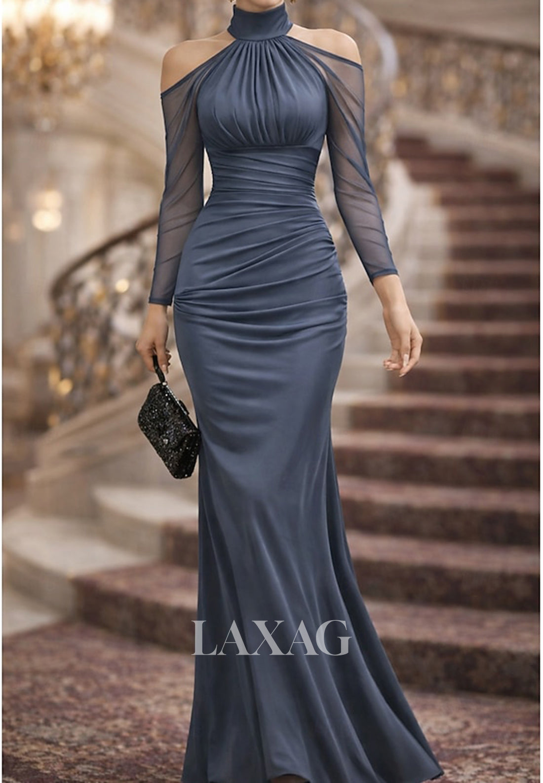 فستان سهرة حورية البحر من التول والساتان، بدون أكمام، بدون أكمام، بدون أكمام، مع قفازات، بدون أكمام، بدون أكمام، بدون أكمام، بدون أكمام، مع قفازات