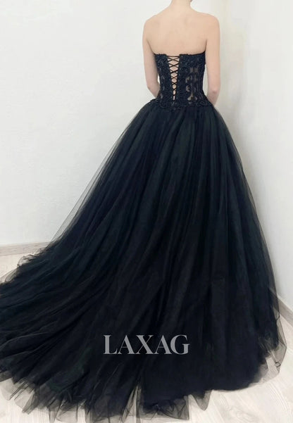 Sweetheart Off-Shoulder Sleeveless Beaded Applique Pleated Tulle A-Line Formal Wedding Dress