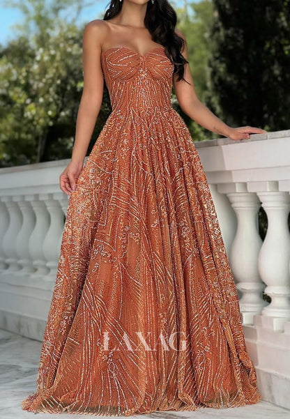Sweetheart Sleeveless Fully Sequined Party Gowns Off-Shoulder Pleated Tulle A-Line Prom Dress