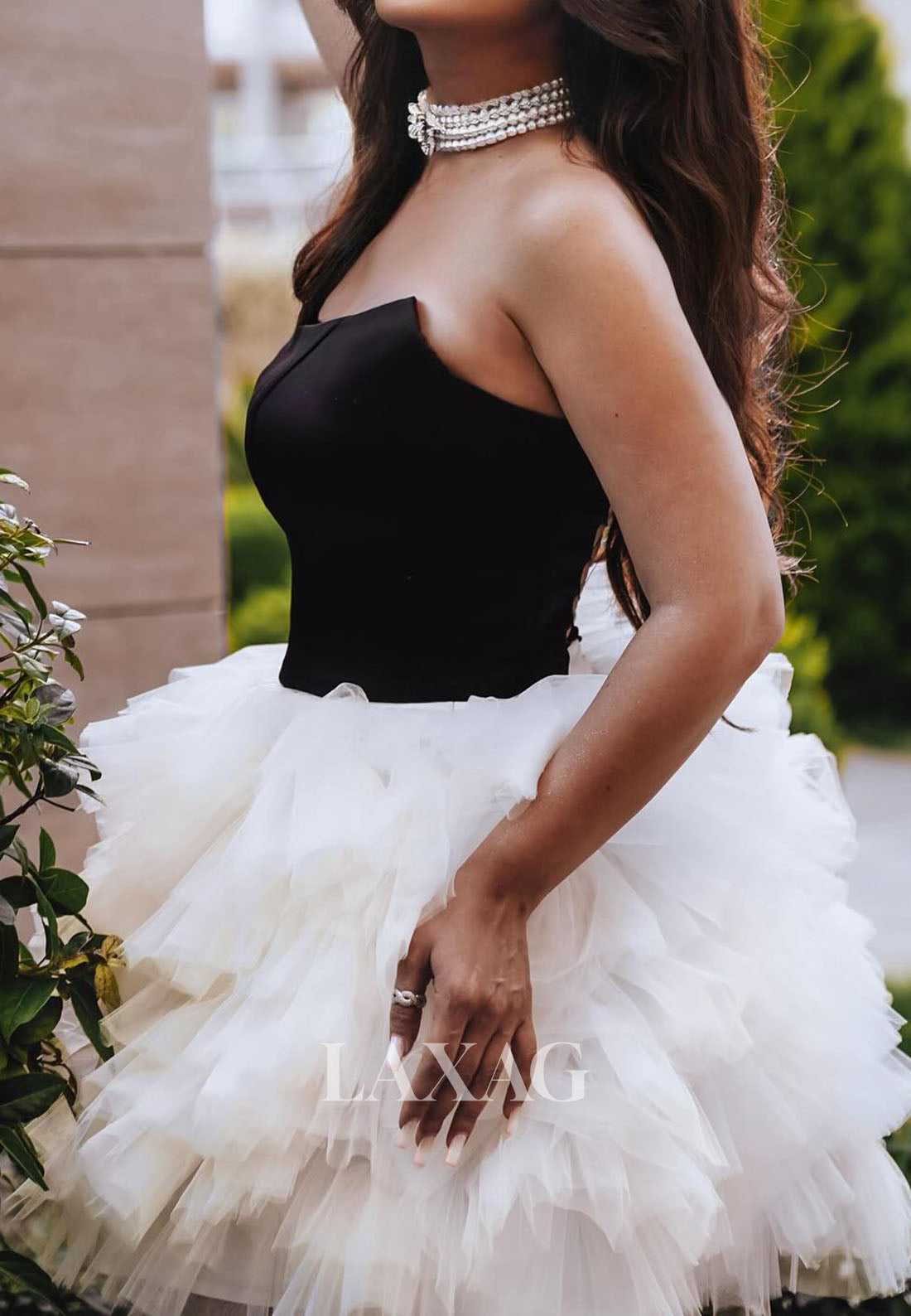 Scoop-Neck Off-Shoulder Sleeveless Two Tone Pleated Satin&Tulle A-Line Party Homecoming Dress