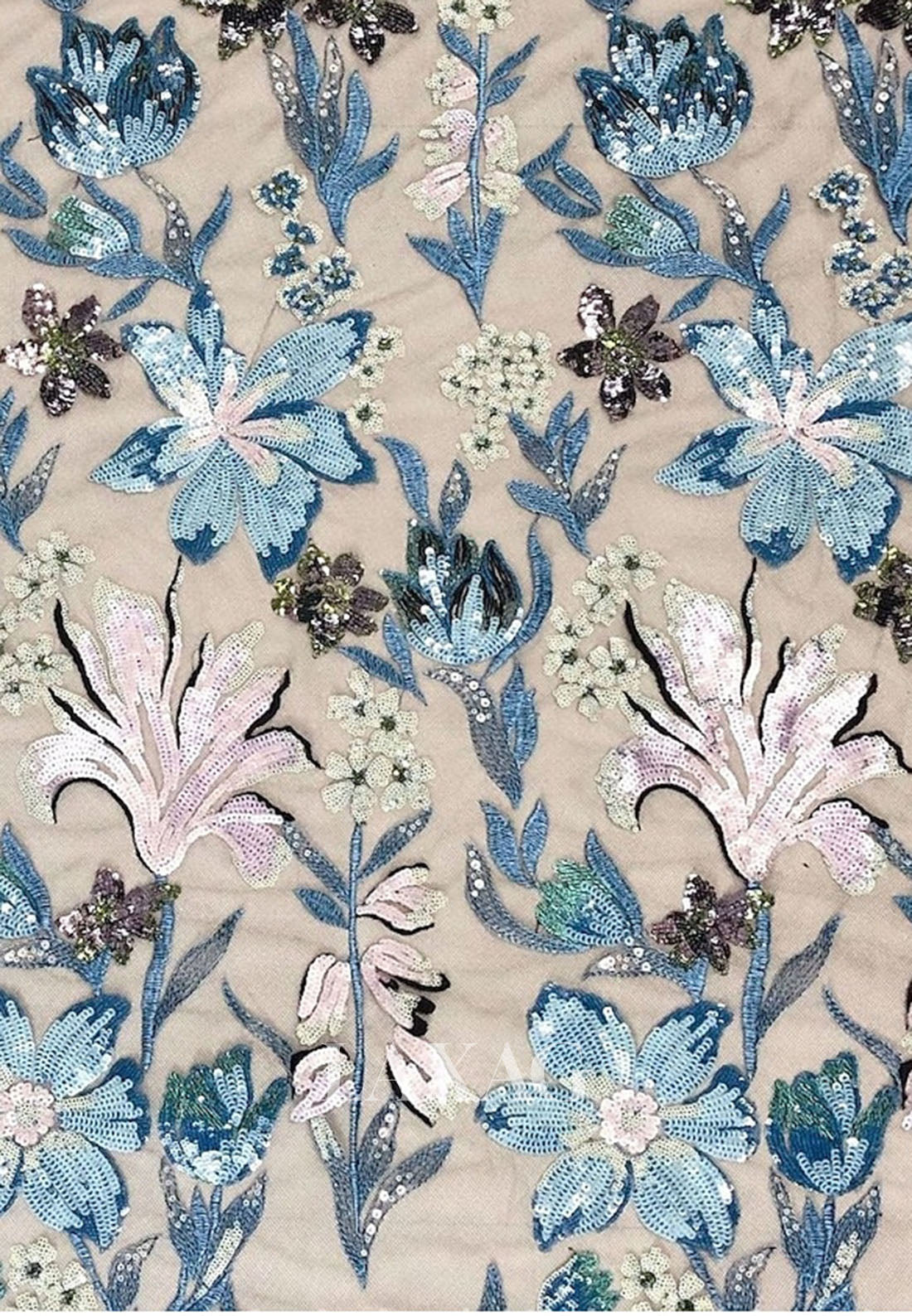 Scoop-Neck Satin Floor-Length Formal Gowns Long-Sleeves Sequined Applique A-Line Evening Dress