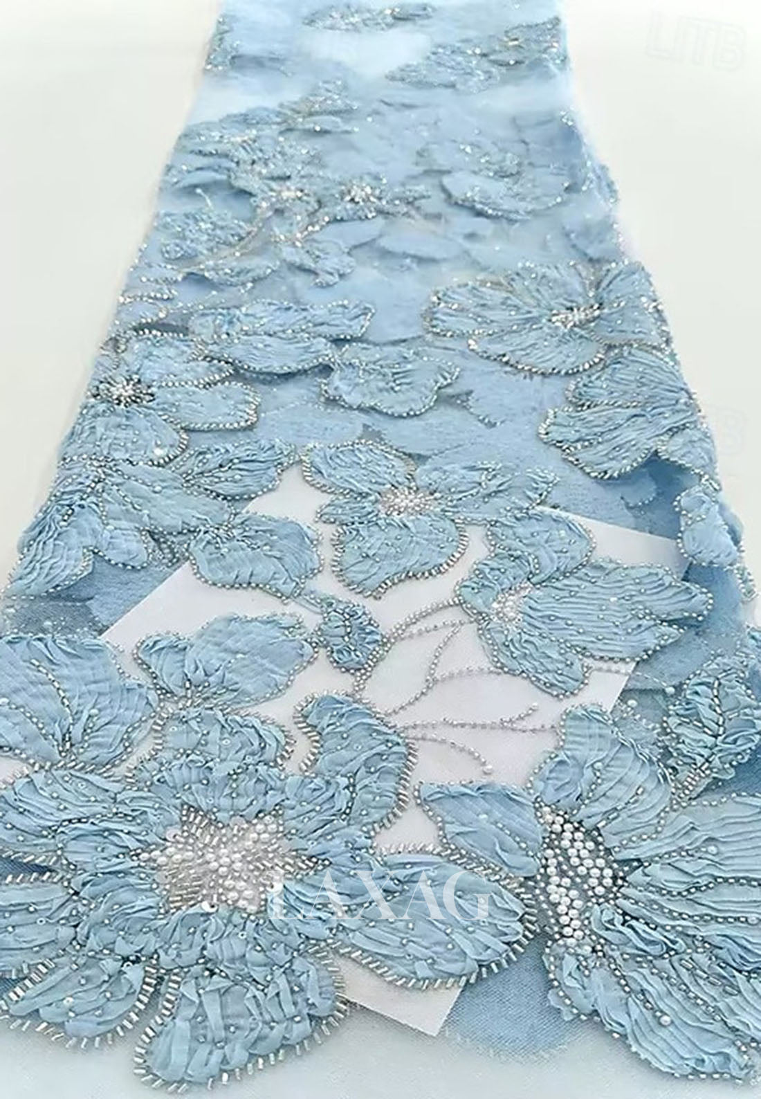 Asymmetrical-Neck Beaded Floral-Applique A-Line Evening Dress Off-Shoulder Satin Pleated Formal Gowns