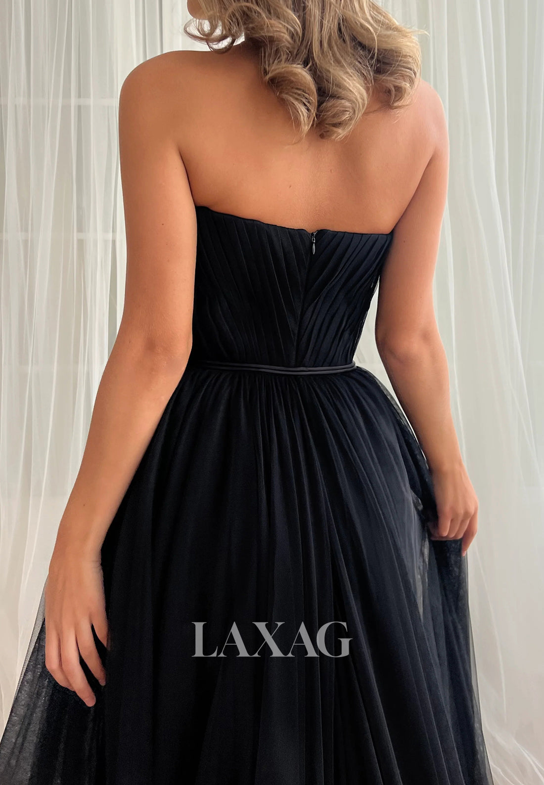 Off-Shoulder Sweetheart A-Line Prom Dress Floral Embellished Pleated Tulle Evening Gowns