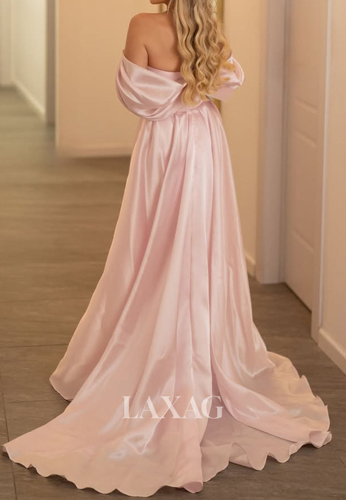 Tube Top Sleeveless Mermaid Prom Dress Off-Shoulder Sequined Beaded Satin Party Gowns