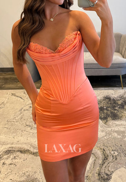 Applique Sweetheart Off-Shoulder Sleeveless Pleated Satin Mermaid Party Homecoming Dress