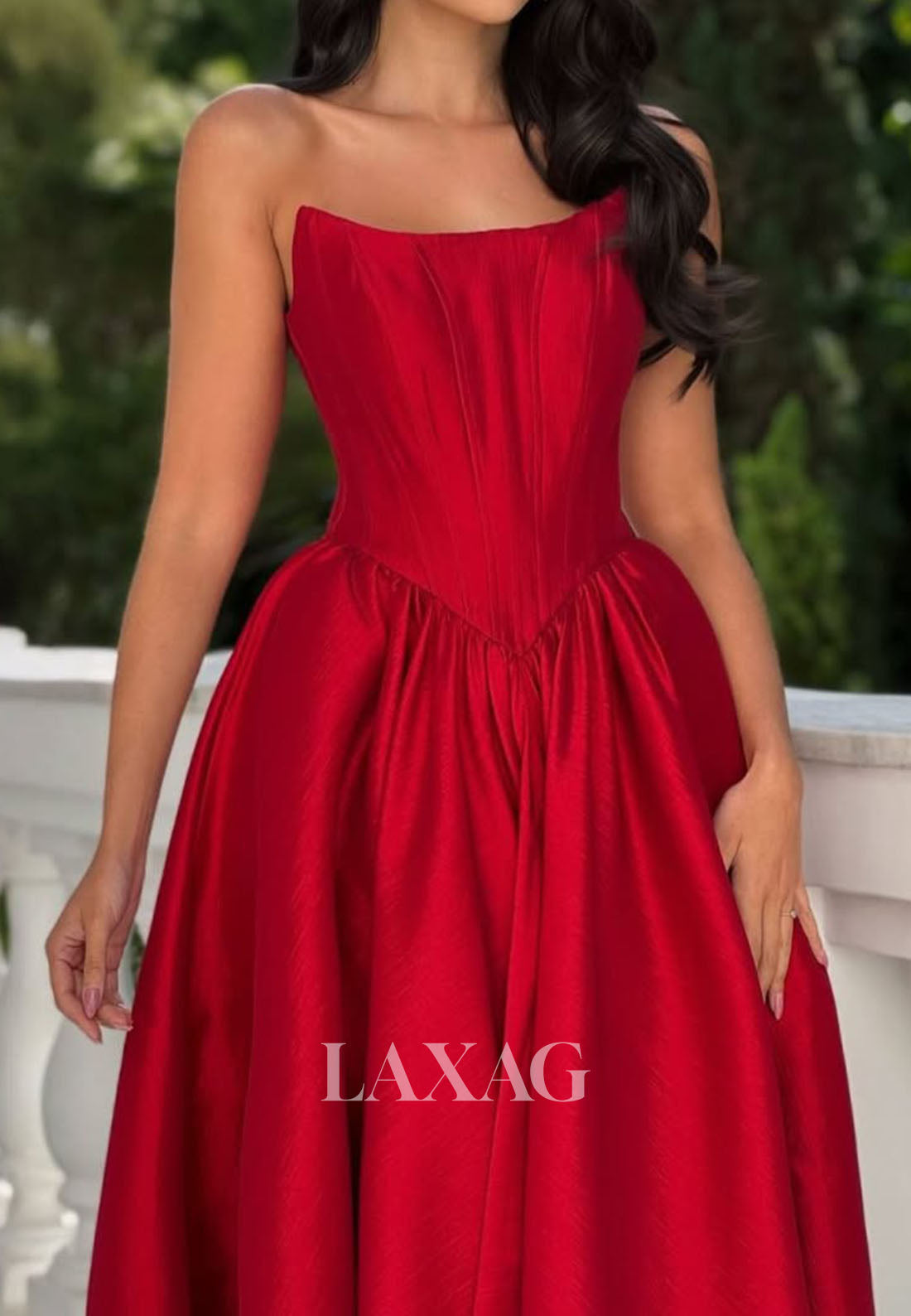 Bateau-Neck Off-Shoulder Sleeveless Floor-Length Satin Pleated Simple A-Line Party Prom Dress