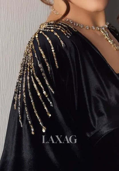 Tube Top Off-Shoulder Sleeveless Sequined Beaded Satin A-Line Evening Dress with Overlay