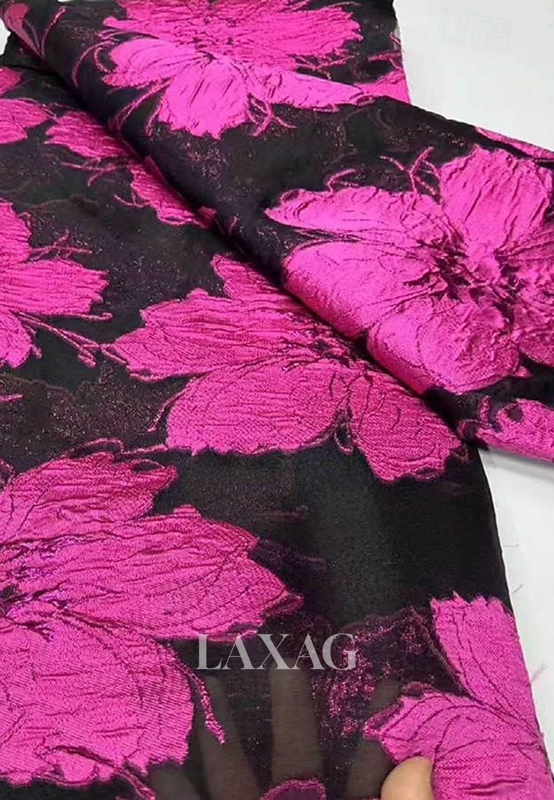 Tube Top One-Strap Sleeveless Jacquard Tulle Pleated Floor-Length A-Line Evening Dress