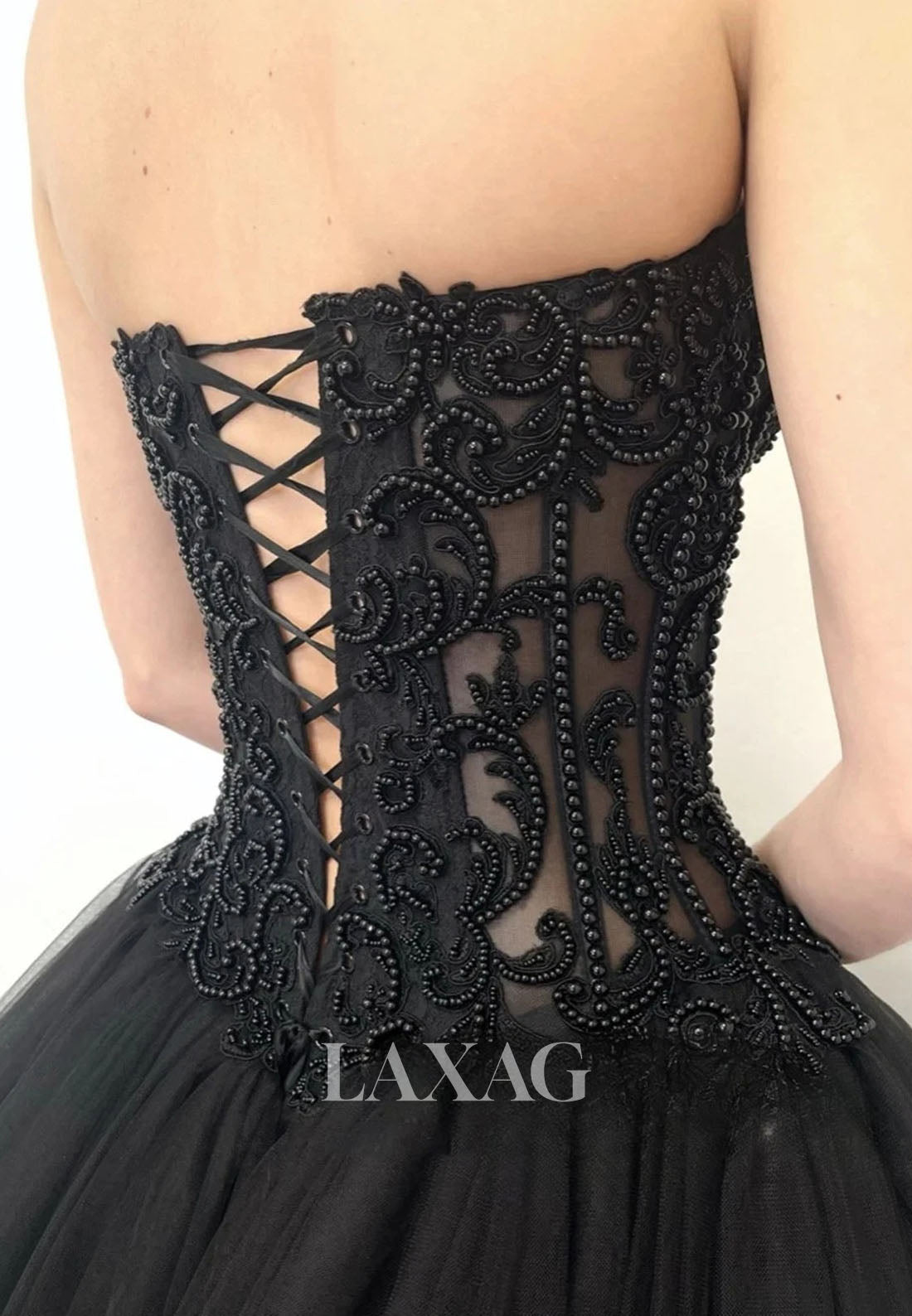 Sweetheart Off-Shoulder Sleeveless Beaded Applique Pleated Tulle A-Line Formal Wedding Dress