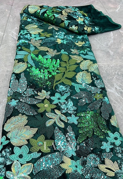 Deep V-Neck Straps Ruffled Satin Mermaid Evening Dress Floor-Length Sequined Applique Formal Gowns