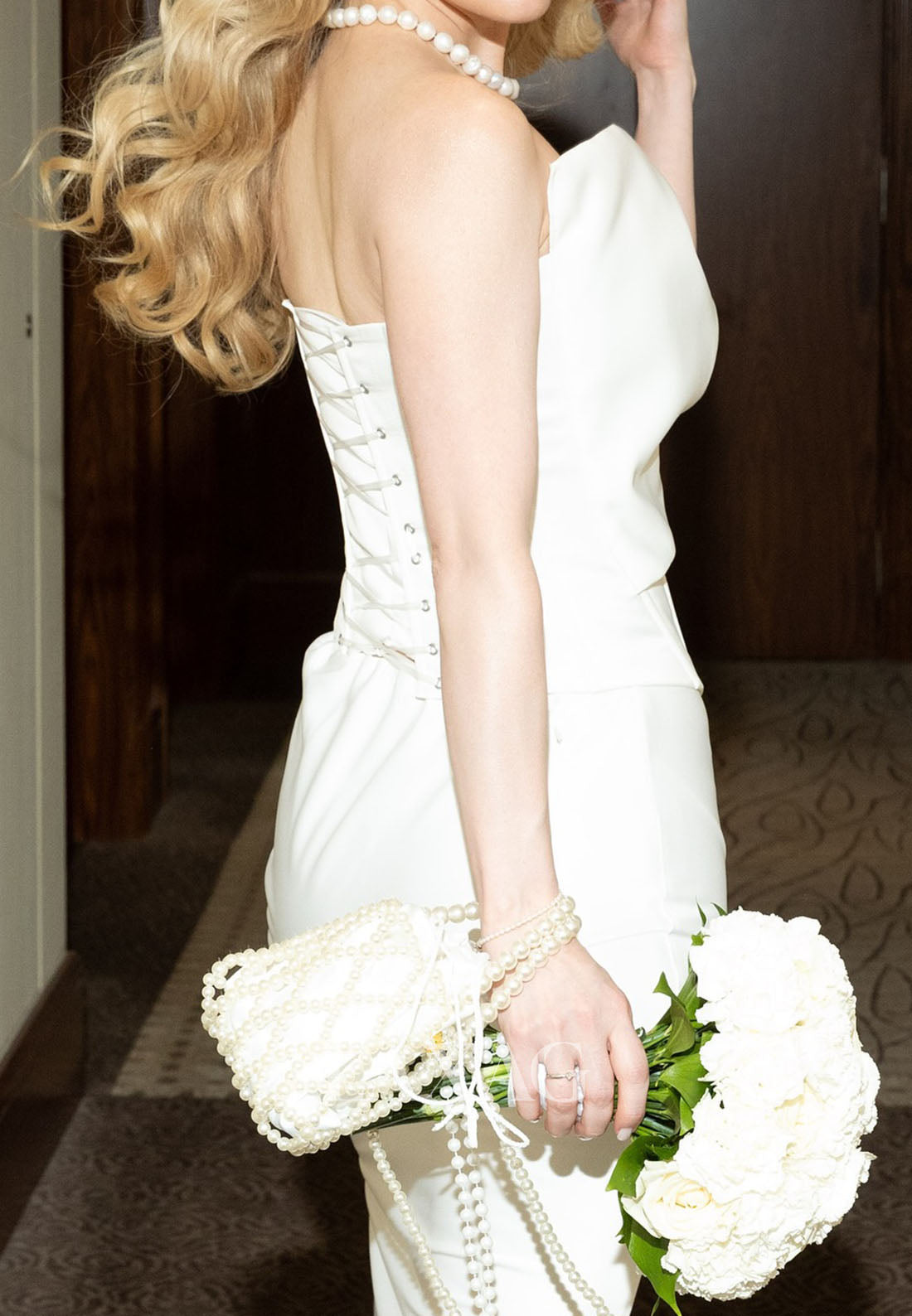 Asymmetrical-Neck Pleated Satin Bride Gowns Sleeveless Floor-Length Mermaid Wedding Dress