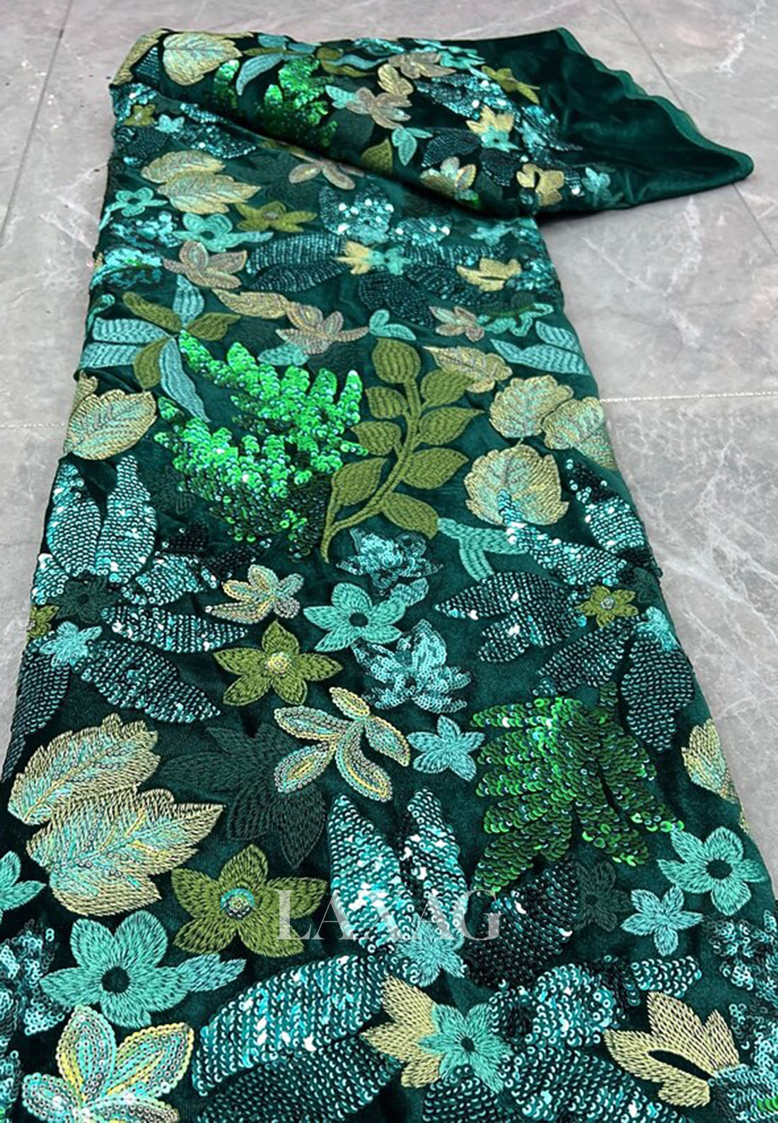 Asymmetrical-Neck Long-Sleeves Sequined Applique Satin Trumpet Mermaid Evening Dress