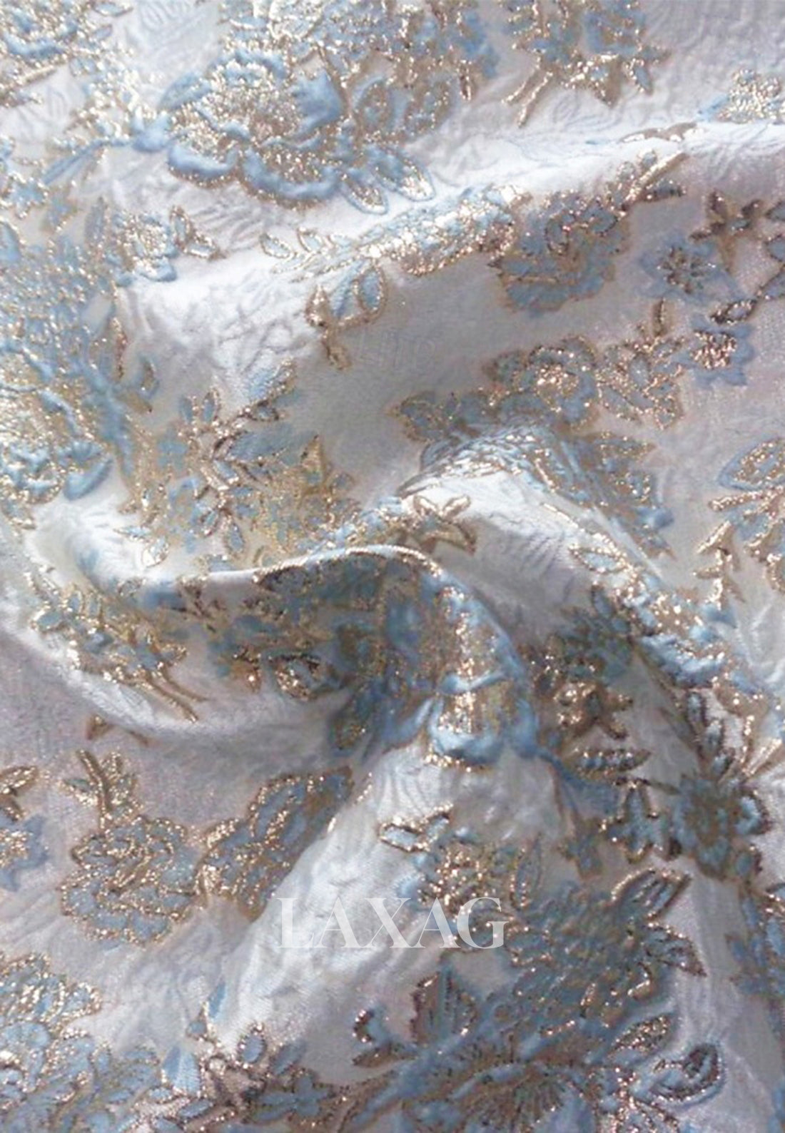 V-Neck Straps Sleeveless Jacquard Satin Pleated Floor-Length A-Line Evening Dress with Slit