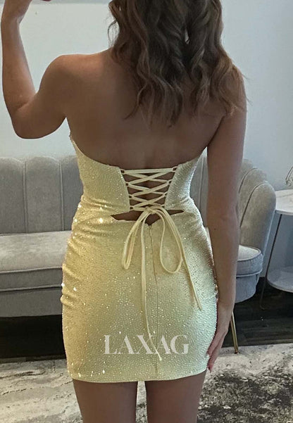 Sweetheart Off-Shoulder Sleeveless Fully Beaded Pleated Cutout Mermaid Party Homecoming Dress