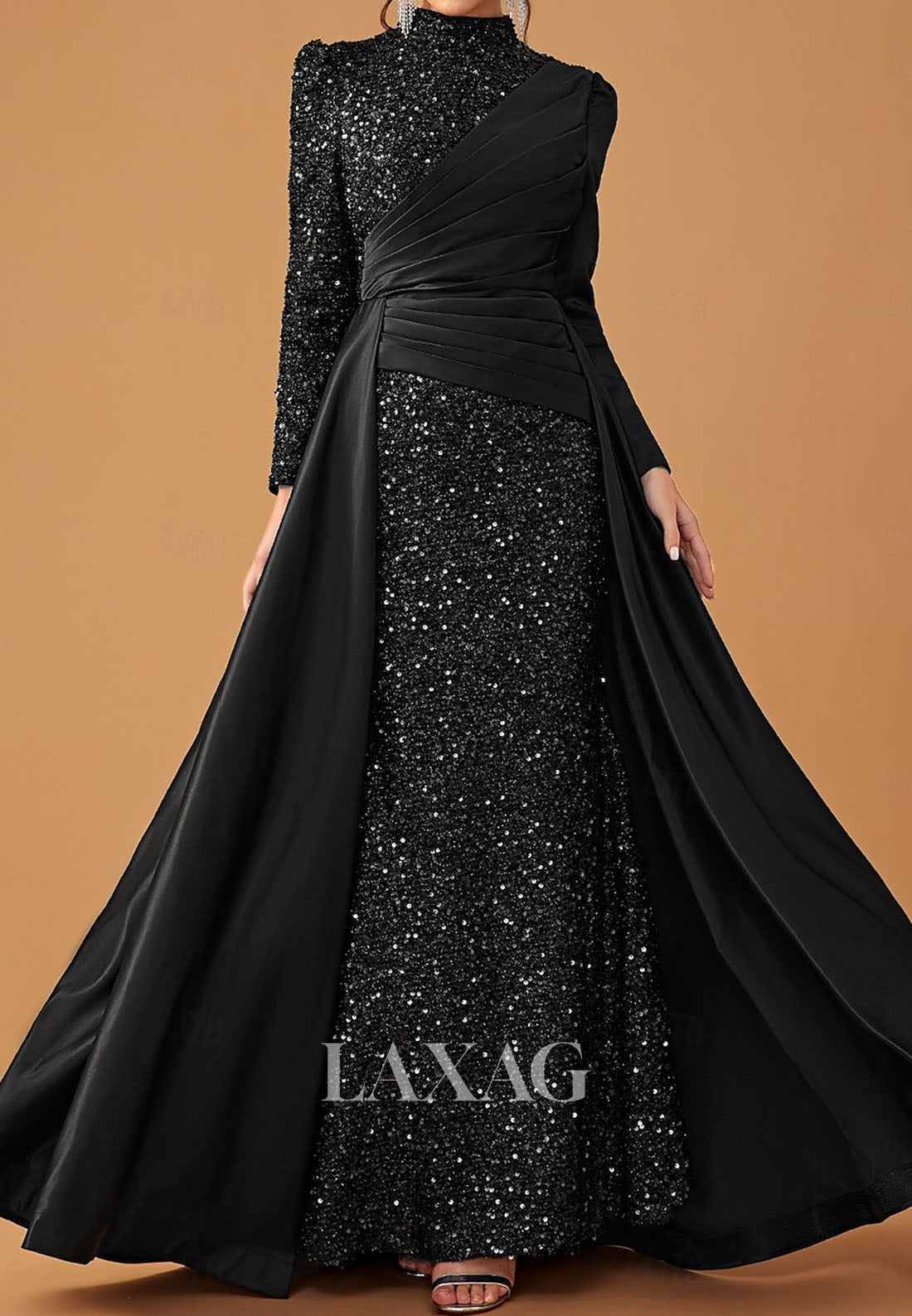 فستان سهرة حورية البحر من التول والساتان، بدون أكمام، بدون أكمام، بدون أكمام، مع قفازات، بدون أكمام، بدون أكمام، بدون أكمام، بدون أكمام، مع قفازات