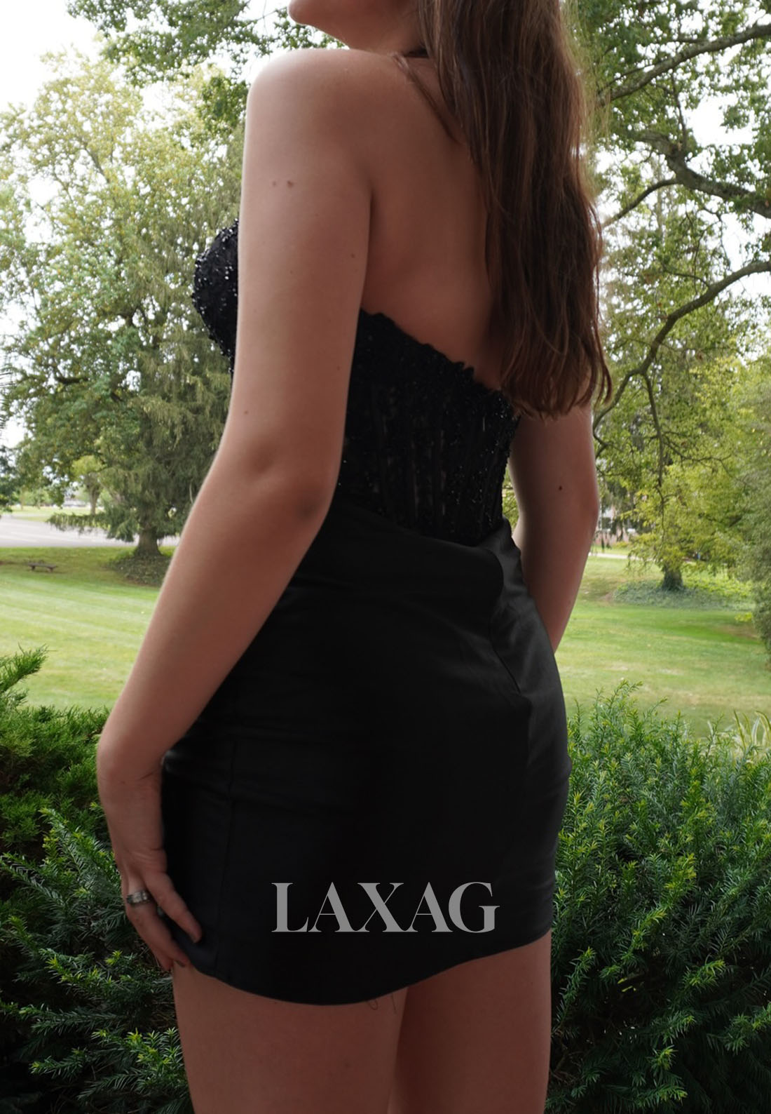 Halter Plunging V-Neck Sleeveless Beaded Sequined Applique Pleated Satin Mermaid Homecoming Dress