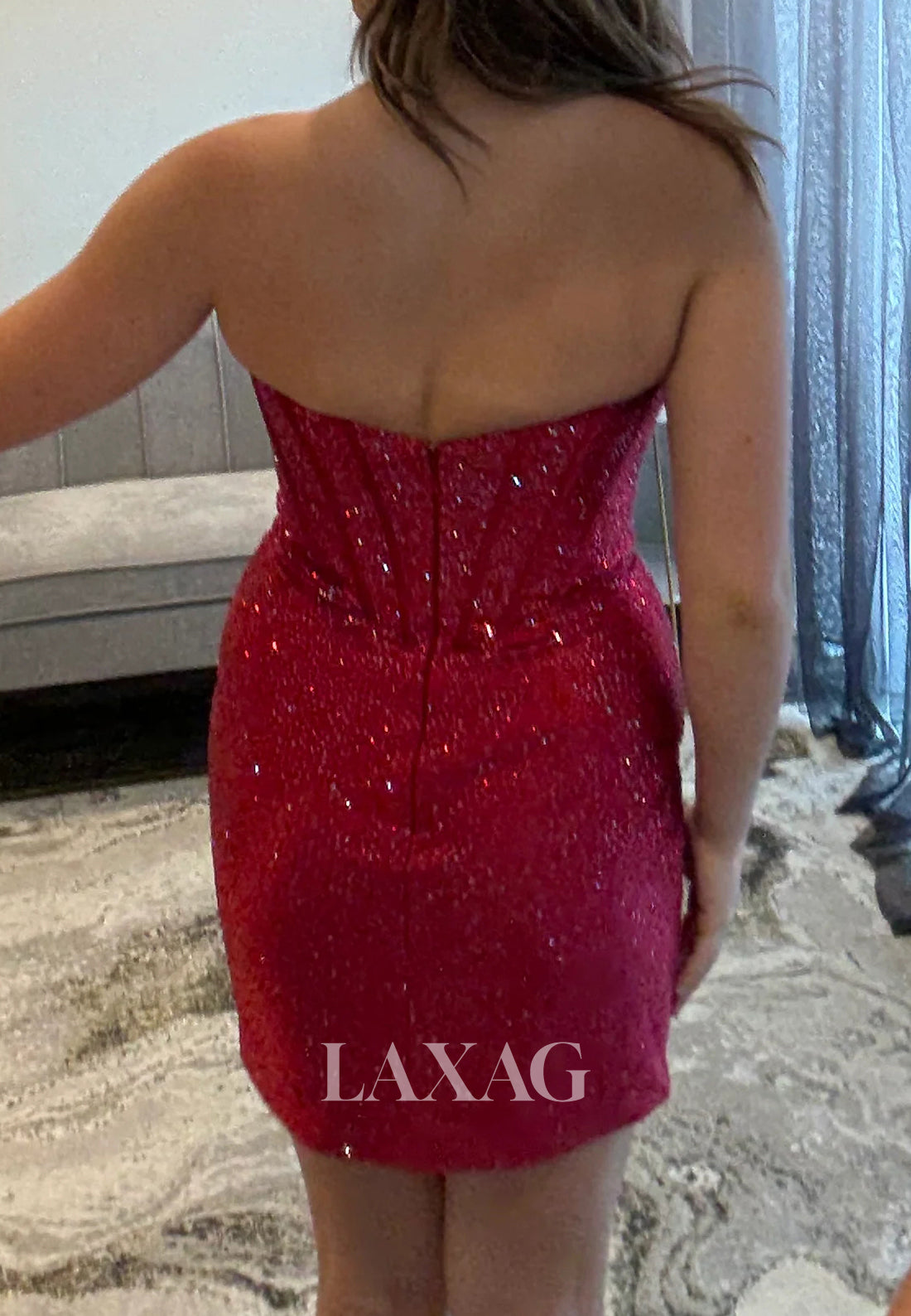 Sweetheart Off-Shoulder Sleeveless Fully Beaded Short Mermaid Party Homecoming Dress