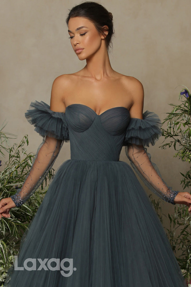 12718 - Classic Strapless Empire Long Gown Evening Dress