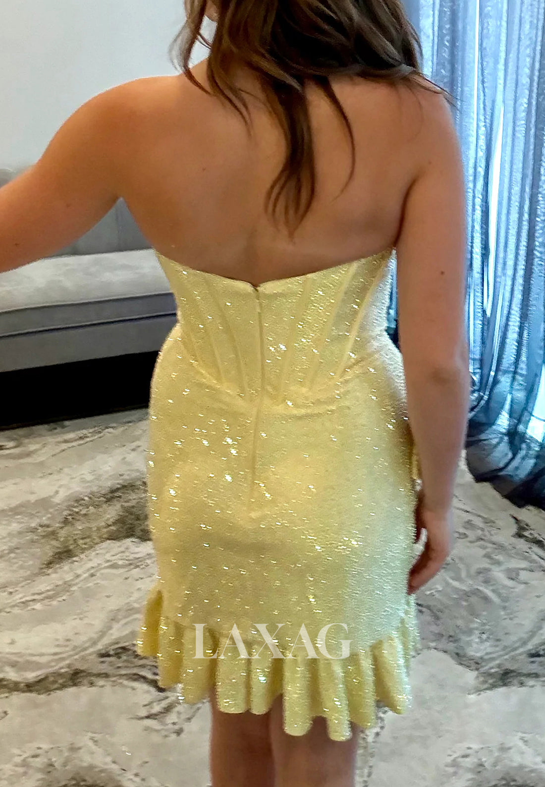 Sweetheart Off-Shoulder Sleeveless Fully Beaded Short Mermaid Party Homecoming Dress